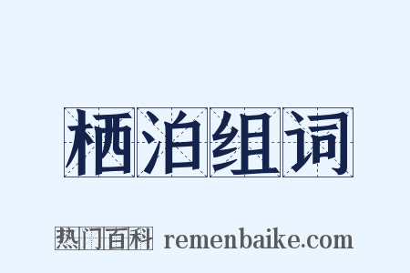 栖泊组词是什么意思的图片